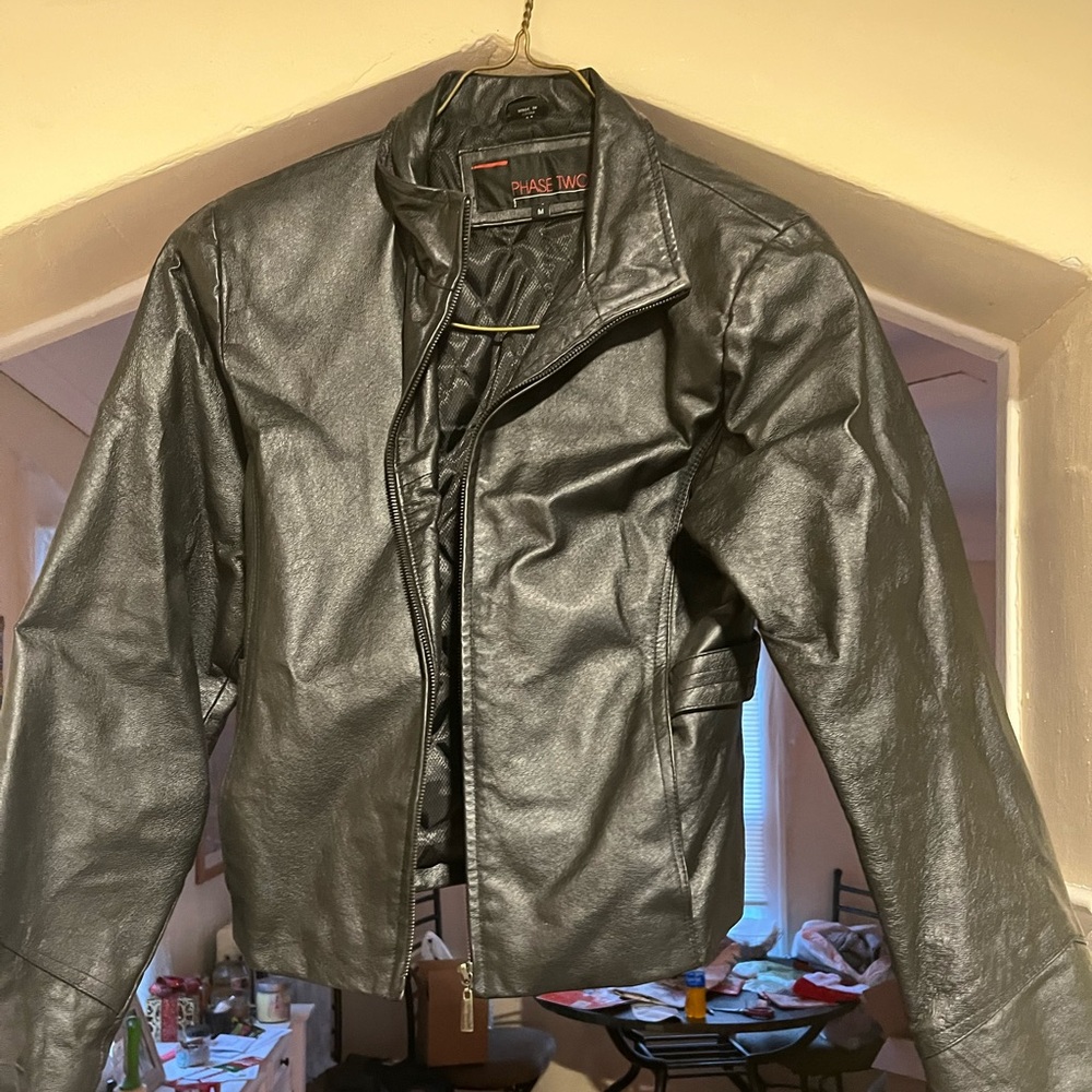 Phase Two Leather Jacket Size Medium - image 1